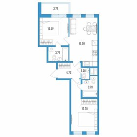 Квартира 56,6 м², 2-комнатная - изображение 1