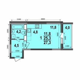 27,4 м², квартира-студия 2 985 504 ₽ - изображение 23