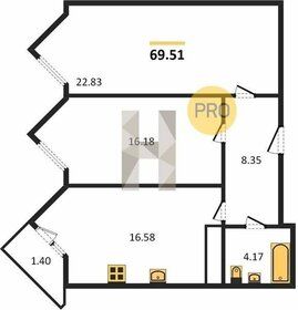 Квартира 69 м², 2-комнатная - изображение 4