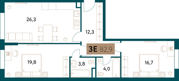 82 м², 3-комнатная квартира 32 500 000 ₽ - изображение 74