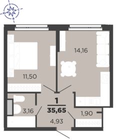 30,4 м², 1-комнатная квартира 4 300 000 ₽ - изображение 91