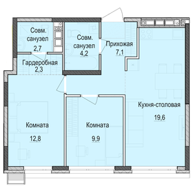 56,8 м², 2-комнатная квартира 8 580 000 ₽ - изображение 71