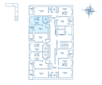 Квартира 34,3 м², 1-комнатная - изображение 2