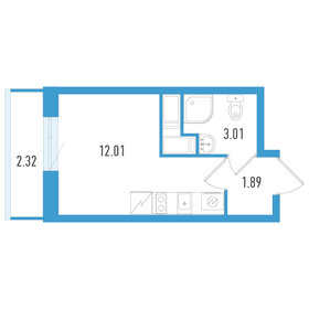 Квартира 17,6 м², студия - изображение 1