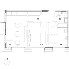 44,5 м², 2-комнатные апартаменты 7 987 750 ₽ - изображение 32