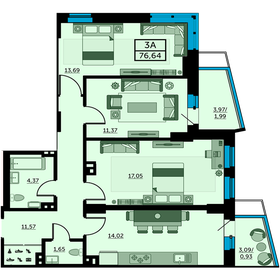80 м², 3-комнатная квартира 14 000 000 ₽ - изображение 21