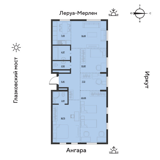 105,8 м², 5-комнатная квартира 12 267 000 ₽ - изображение 1