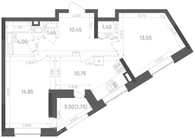 12 м², квартира-студия 2 450 000 ₽ - изображение 135