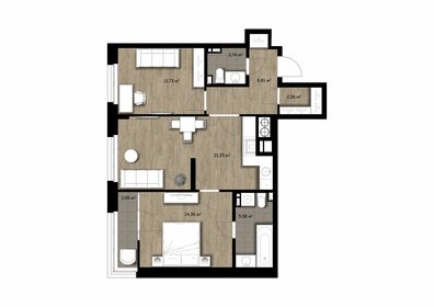 70 м², 2-комнатная квартира 7 965 000 ₽ - изображение 97