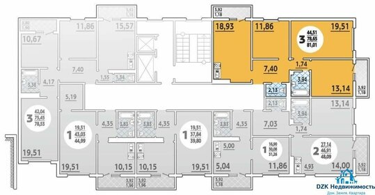 85 м², 3-комнатная квартира 6 500 000 ₽ - изображение 45