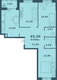 57 м², 3-комнатная квартира 5 900 000 ₽ - изображение 53