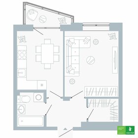 Квартира 39,2 м², 1-комнатная - изображение 1