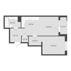 Квартира 51,5 м², 2-комнатная - изображение 2