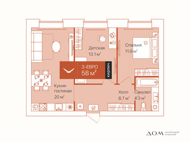 65,9 м², 2-комнатная квартира 8 680 000 ₽ - изображение 15