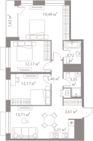 90 м², 3-комнатная квартира 27 999 990 ₽ - изображение 44