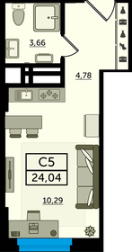 Квартира 24 м², студия - изображение 1