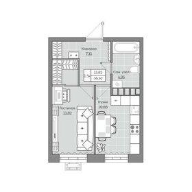 36,6 м², 1-комнатная квартира 6 784 680 ₽ - изображение 25
