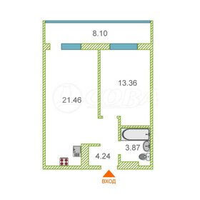 Квартира 43 м², 1-комнатная - изображение 1