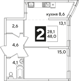 50 м², 2-комнатная квартира 7 500 000 ₽ - изображение 89