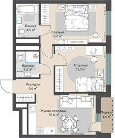 Квартира 60,7 м², 2-комнатная - изображение 2