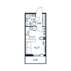 24 м², квартира-студия 3 000 000 ₽ - изображение 30