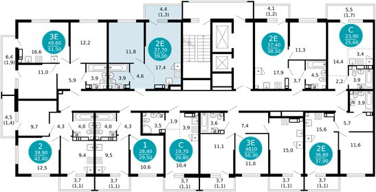 Квартира 39 м², 1-комнатная - изображение 2