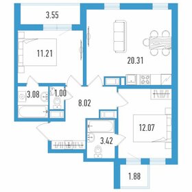 65,7 м², 2-комнатная квартира 10 600 000 ₽ - изображение 111