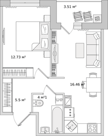 60,6 м², 3-комнатная квартира 2 600 000 ₽ - изображение 40