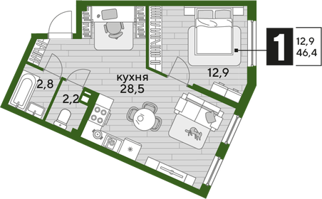 Купить комнату в квартире на улице Ново-Ямская во Владимире - изображение 2