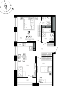 73,6 м², 3-комнатная квартира 7 300 000 ₽ - изображение 26