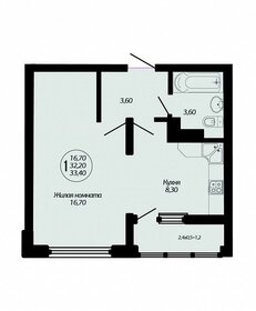 32,4 м², квартира-студия 3 340 000 ₽ - изображение 26