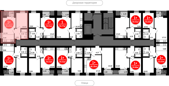 34,2 м², 1-комнатная квартира 4 964 800 ₽ - изображение 39