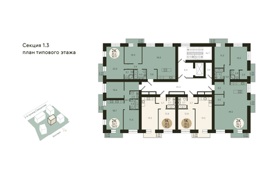 16,5 м², 1-комнатная квартира 1 050 000 ₽ - изображение 60