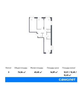 76,1 м², 3-комнатная квартира 24 021 504 ₽ - изображение 25