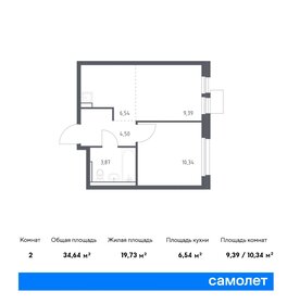 34,6 м², 1-комнатная квартира 7 620 523 ₽ - изображение 19