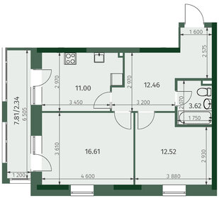 Квартира 58,6 м², 2-комнатная - изображение 1