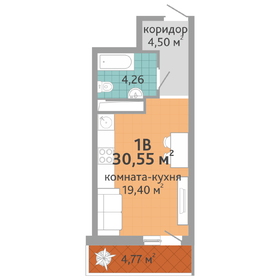 32,5 м², квартира-студия 3 999 000 ₽ - изображение 36