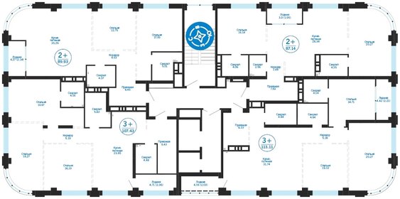 131,1 м², 3-комнатная квартира 15 500 000 ₽ - изображение 72