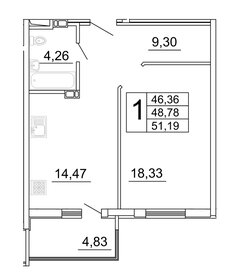 41,4 м², 1-комнатная квартира 6 800 000 ₽ - изображение 69