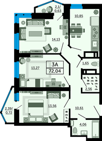 72 м², 3-комнатная квартира 9 437 240 ₽ - изображение 32