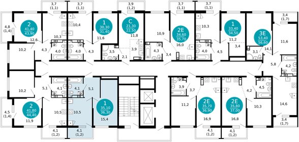 36,3 м², 1-комнатная квартира 17 311 470 ₽ - изображение 25