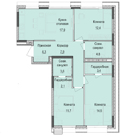 Квартира 82,4 м², 3-комнатная - изображение 1