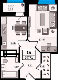 71 м², 1-комнатная квартира 7 500 000 ₽ - изображение 6