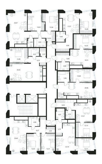 50,4 м², 1-комнатная квартира 6 500 000 ₽ - изображение 106