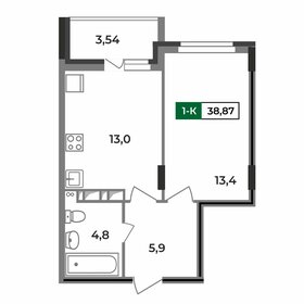 48,6 м², 2-комнатная квартира 3 900 000 ₽ - изображение 56