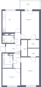 78 м², 3-комнатная квартира 9 285 570 ₽ - изображение 44
