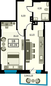 40 м², 1-комнатная квартира 6 950 000 ₽ - изображение 40