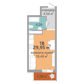 32,7 м², 1-комнатная квартира 4 099 000 ₽ - изображение 48