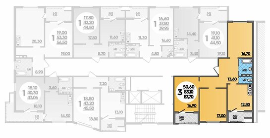 110 м², 3-комнатная квартира 15 700 000 ₽ - изображение 77