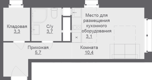 25,2 м², квартира-студия 5 100 000 ₽ - изображение 49